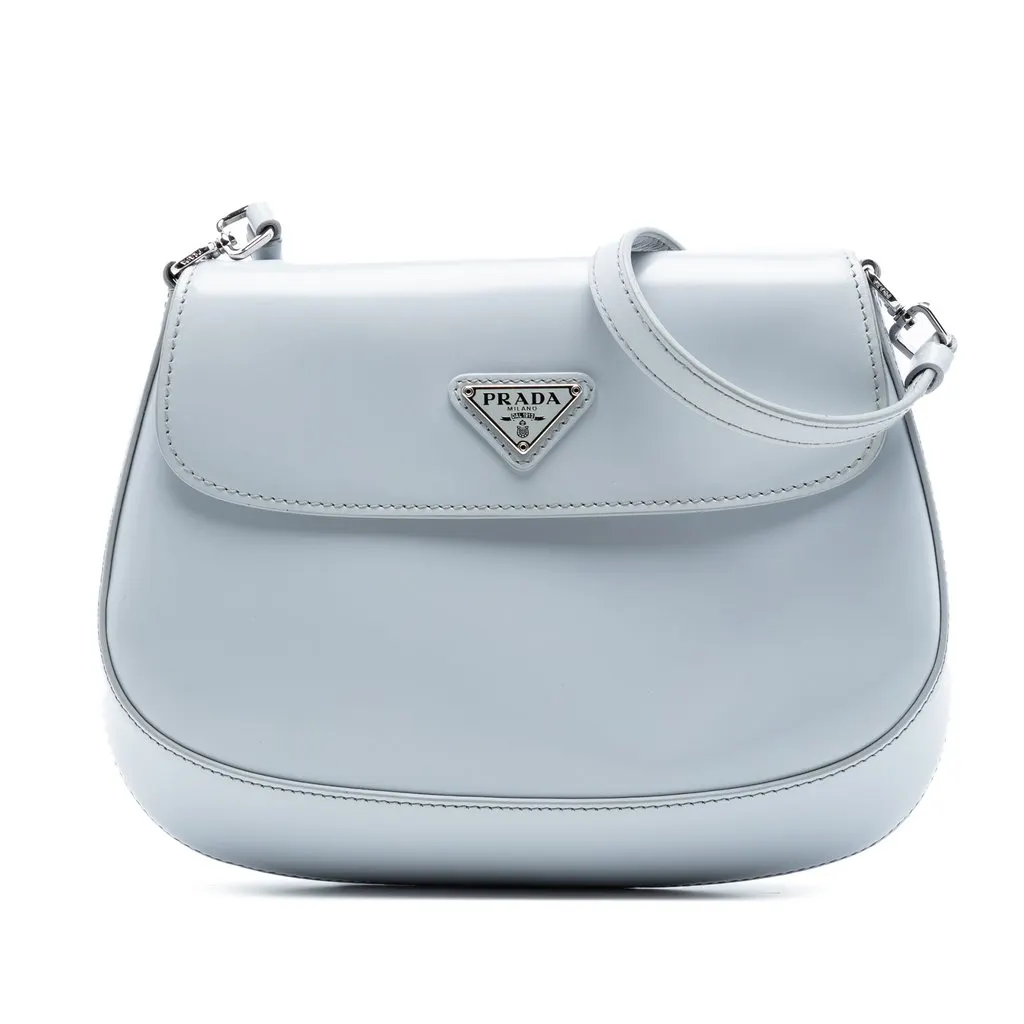 Prada Mini Brushed Leather Cleo Flap MultiColor Leather Very good - Front View