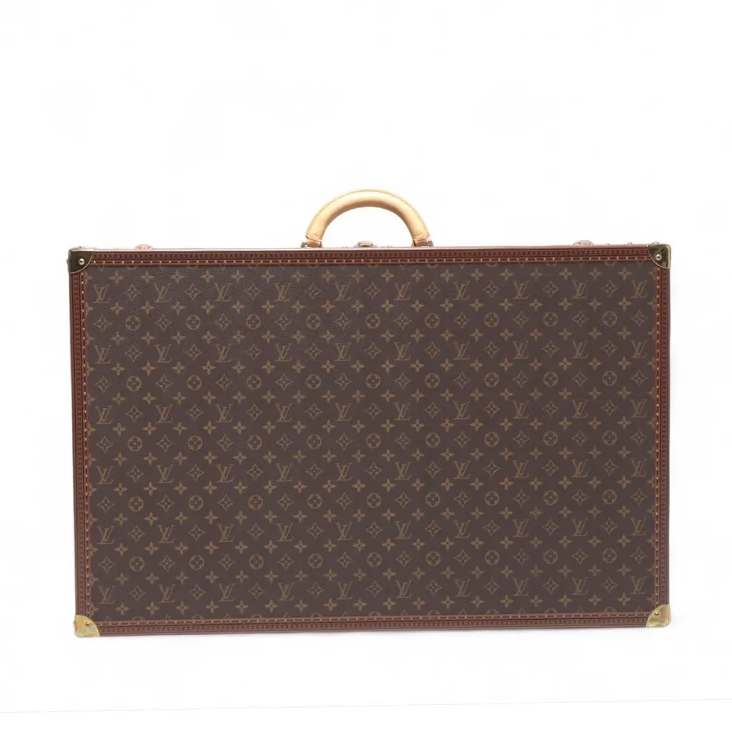 Louis Vuitton Monogram Alzer Trunk 80 Brown Canvas Good - Back View