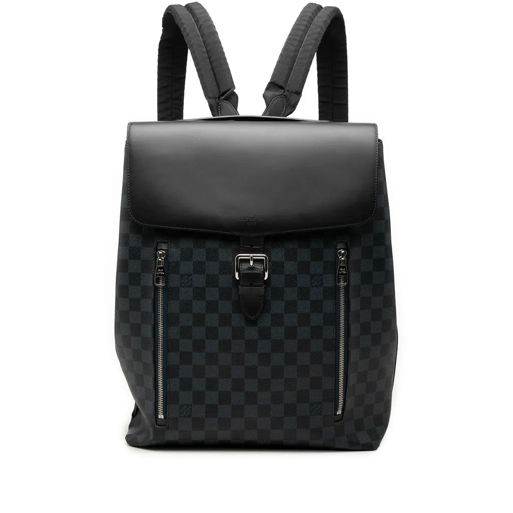 Louis Vuitton Damier Cobalt Newport Backpack Blue Very good - Front View