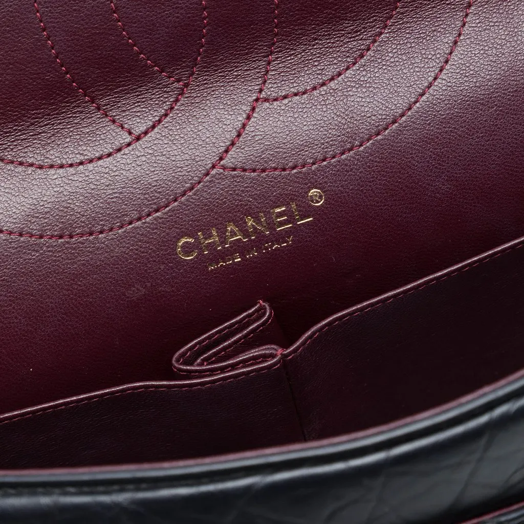 Chanel Quilted Aged Calfskin Reissue 2.55 Double Flap 227 Black Leather Very good - Box View