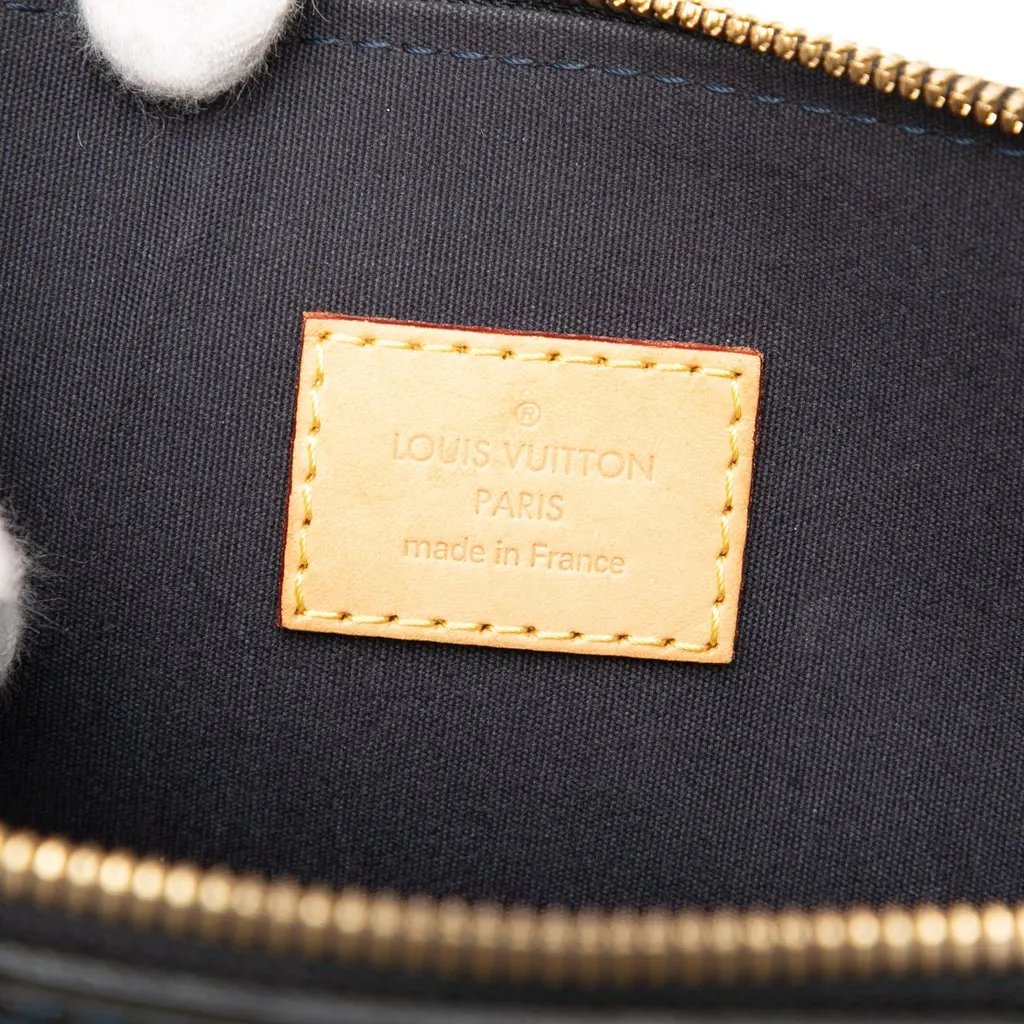 Louis Vuitton Monogram Vernis Alma GM Blue Leather Very good - Box View