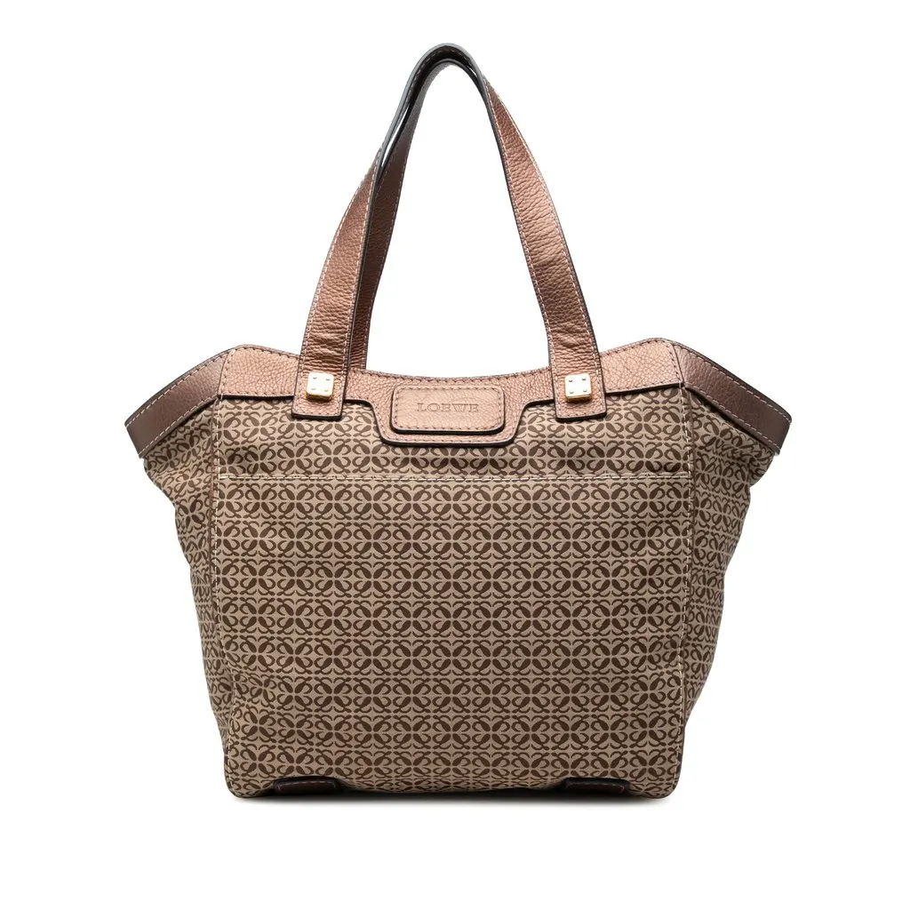 LOEWE Anagram Canvas Tote Brown Very good - Front View