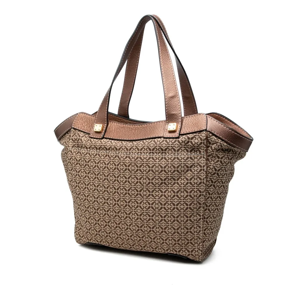 LOEWE Anagram Canvas Tote Brown Very good - Back View