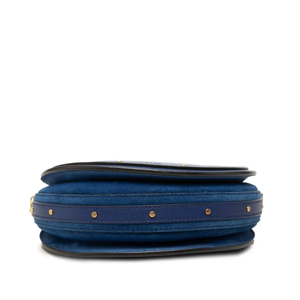 Chloé Small Calfskin and Suede Pixie Satchel Blue Leather Very good - Inside View