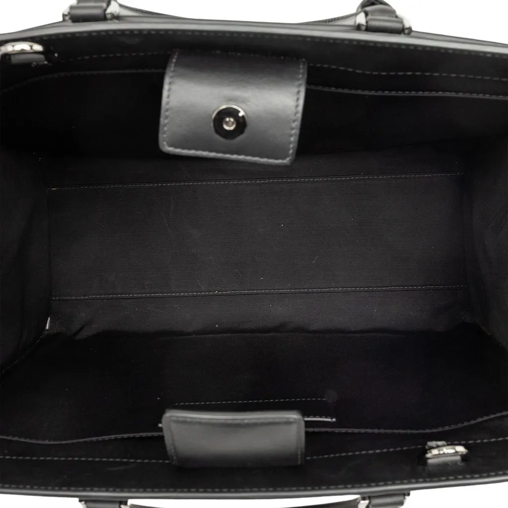 Bvlgari Leather Logo Satchel Black Leather Very good - Model View
