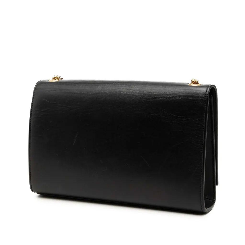 Saint Laurent Medium Smooth Calfskin Classic Monogram Kate Tassel Crossbody Black Leather Very good - Back View