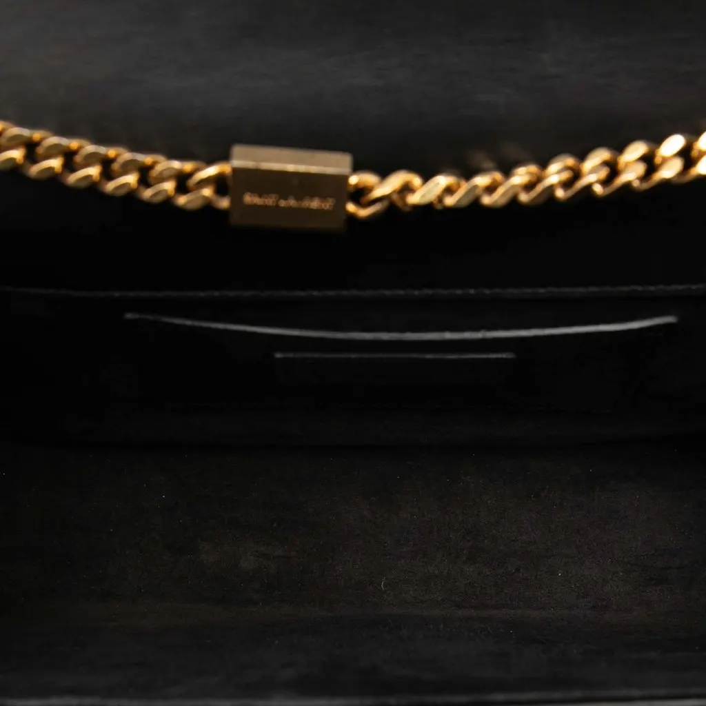 Saint Laurent Medium Smooth Calfskin Classic Monogram Kate Tassel Crossbody Black Leather Very good - Model View