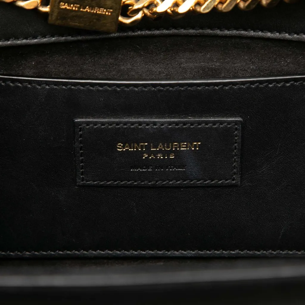 Saint Laurent Medium Smooth Calfskin Classic Monogram Kate Tassel Crossbody Black Leather Very good - Box View