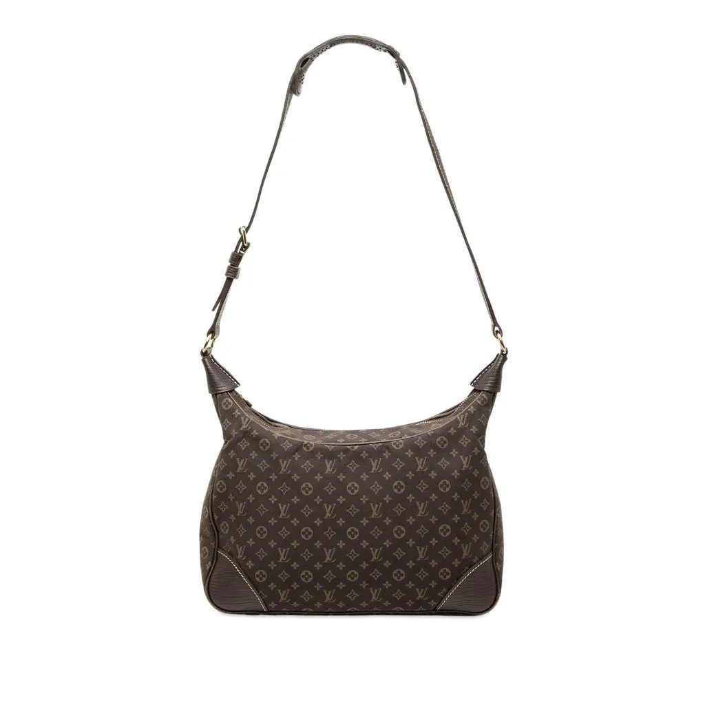 Louis Vuitton Monogram Mini Lin Boulogne Brown Canvas Good - Front View