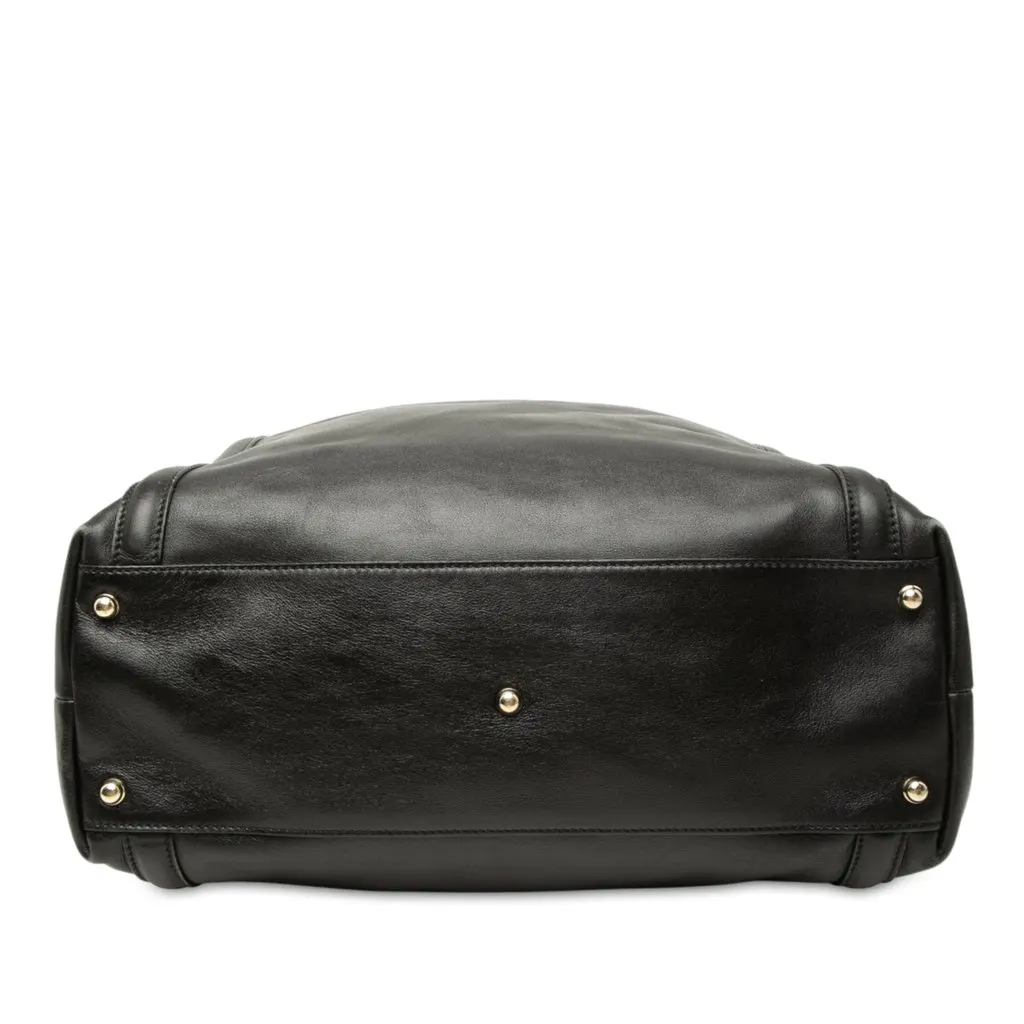 Gucci Calfskin Britt Tote Black Leather Very good - Inside View