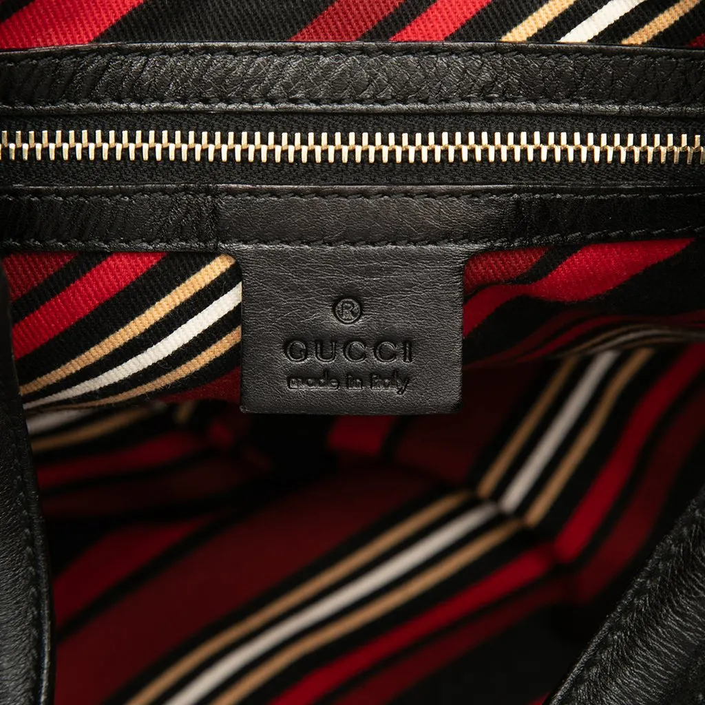 Gucci Calfskin Britt Tote Black Leather Very good - Box View