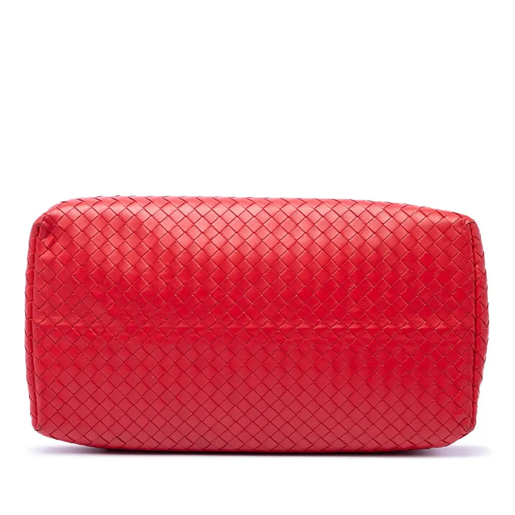 Bottega Veneta Medium Nappa Intrecciato Roma Tote Red Leather Very good - Inside View