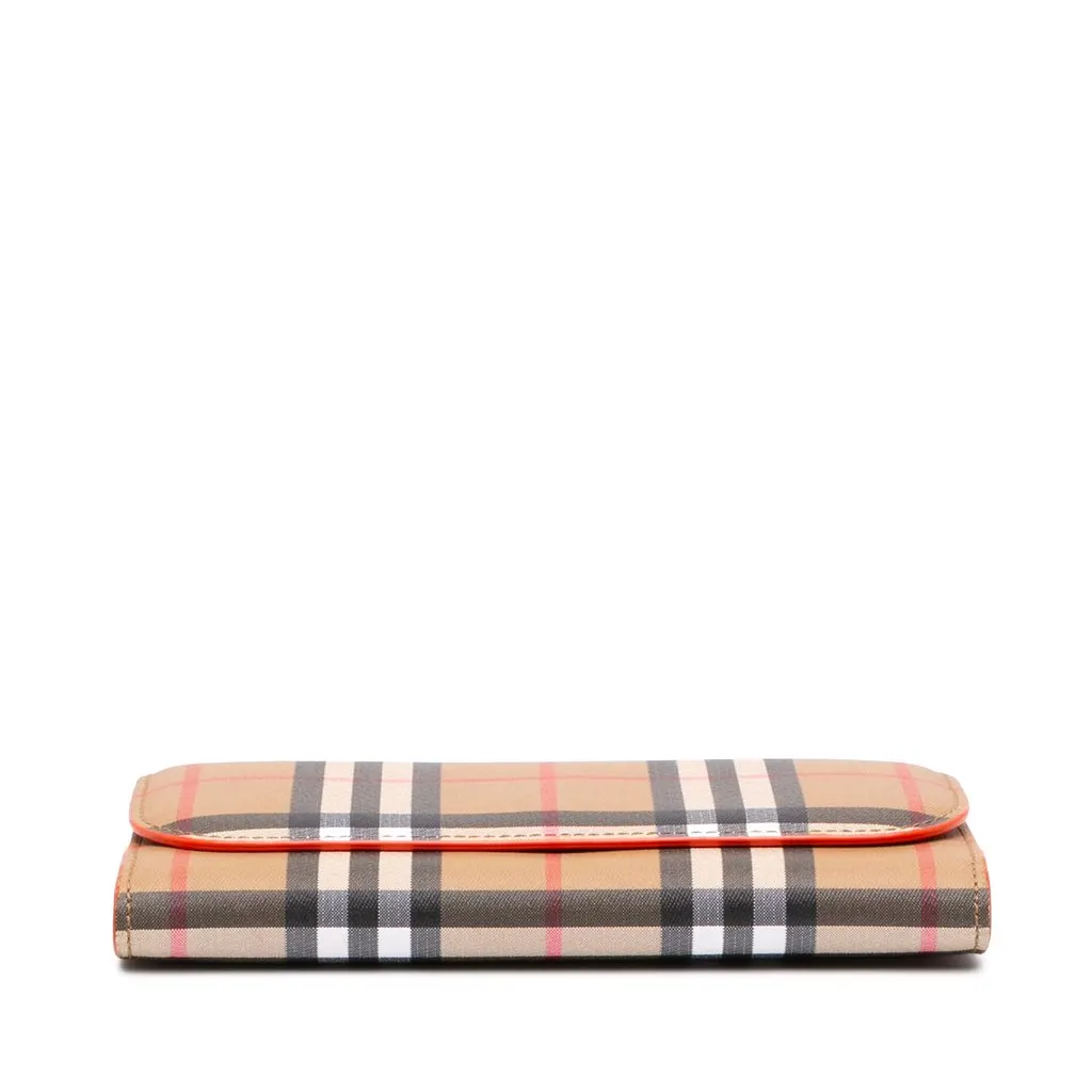 Burberry House Check Coated Canvas Halton Continental Wallet Beige Canvas Very good - Inside View