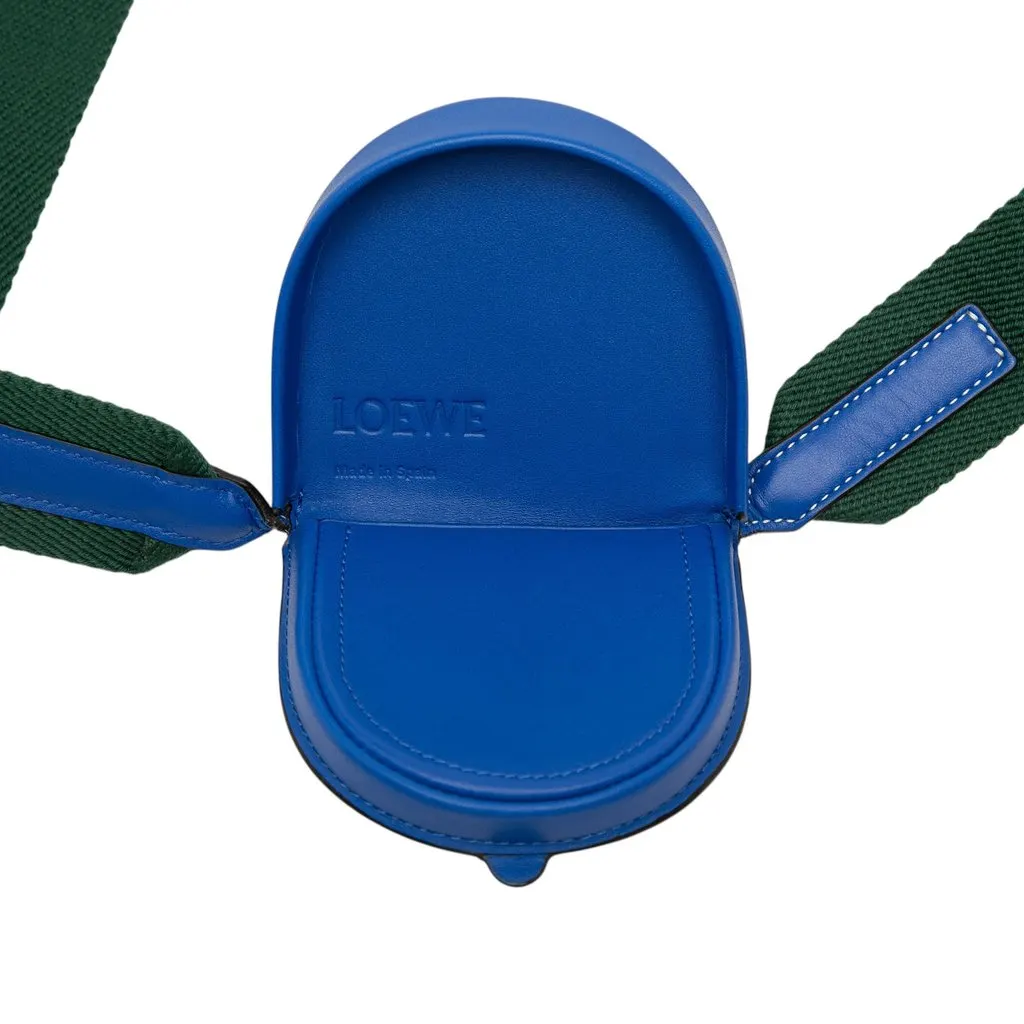 Loewe Mini Soft Calfskin Heel Pouch Blue Leather Good - Model View