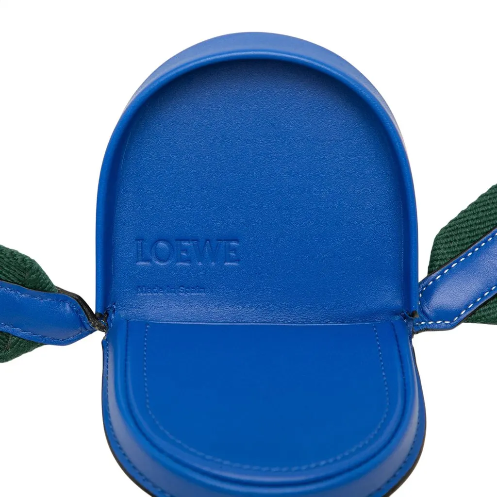Loewe Mini Soft Calfskin Heel Pouch Blue Leather Good - Box View