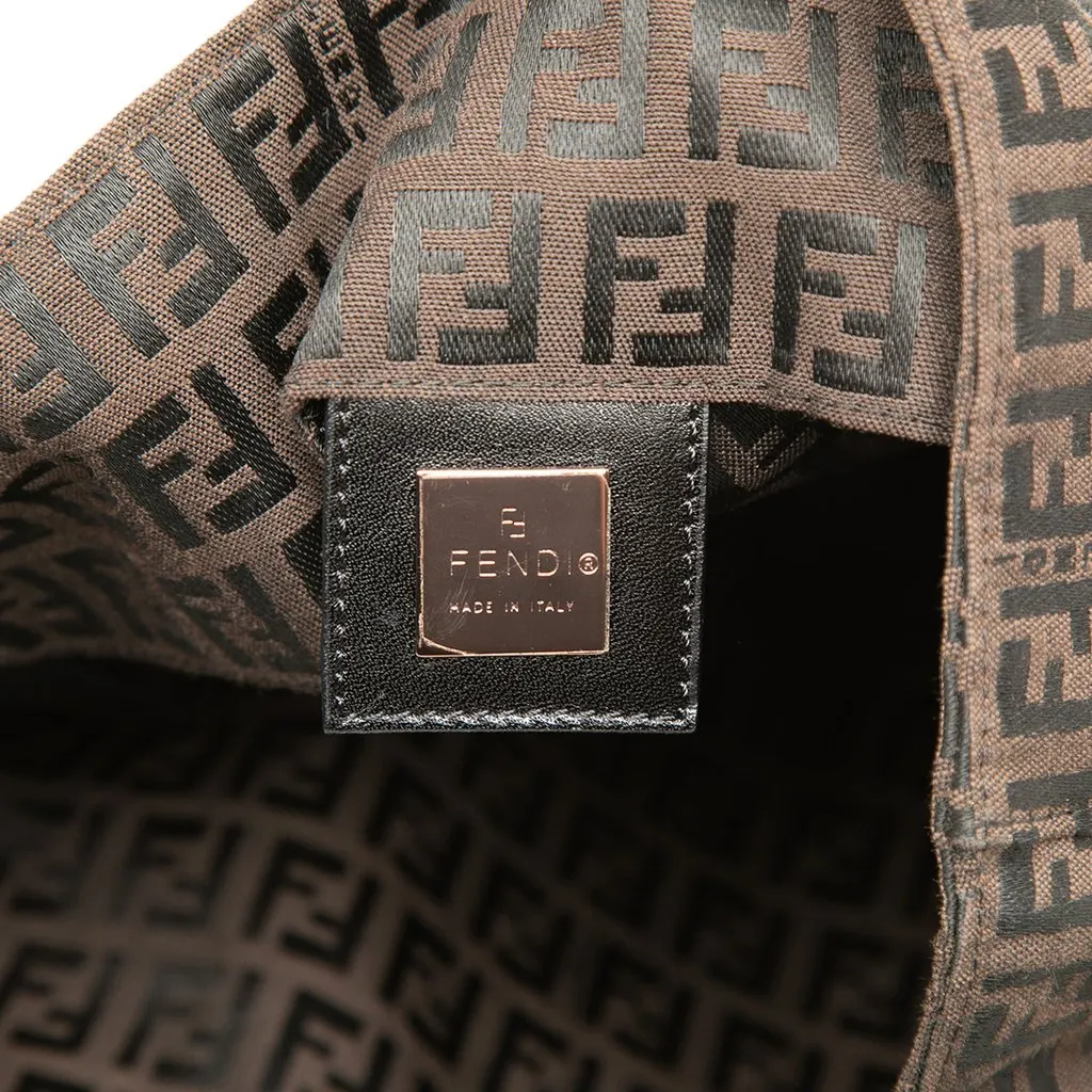 Fendi Zucchino Canvas Tote Brown Canvas Good - Box View