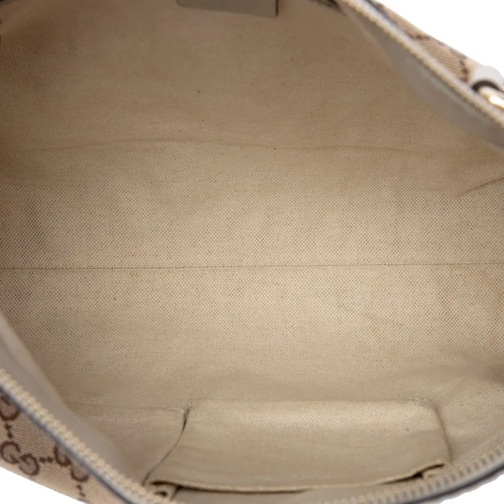 Gucci GG Canvas Web Mayfair Satchel Beige Canvas Good - Model View