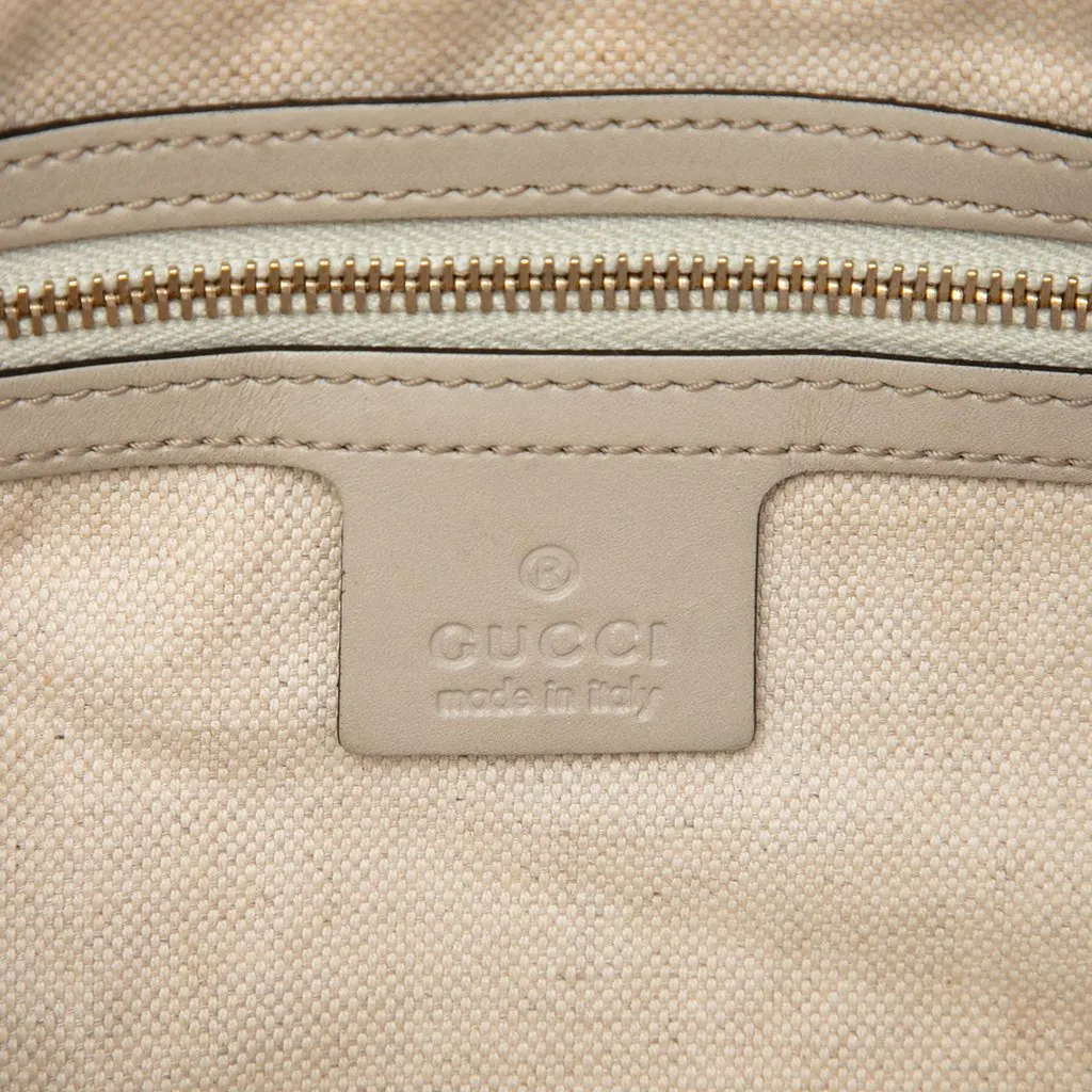 Gucci GG Canvas Web Mayfair Satchel Beige Canvas Good - Box View