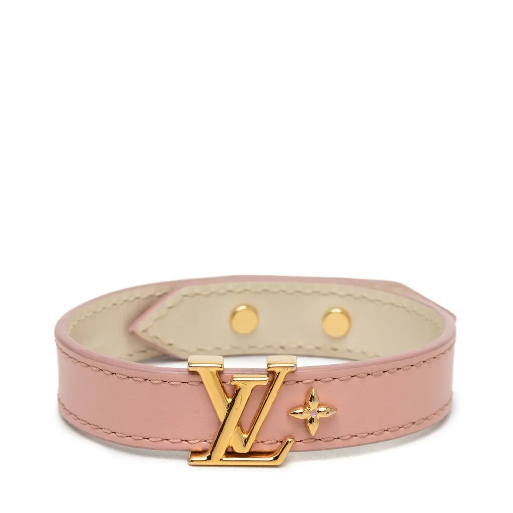 Louis Vuitton Leather LV Iconic Bracelet Pink Leather Very good - Front View