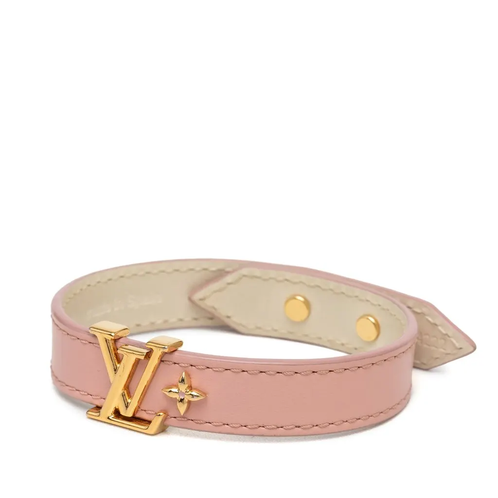 Louis Vuitton Leather LV Iconic Bracelet Pink Leather Very good - Back View