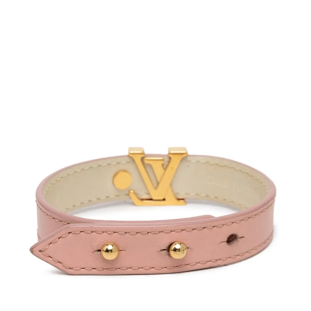 Louis Vuitton Leather LV Iconic Bracelet Pink Leather Very good - Inside View