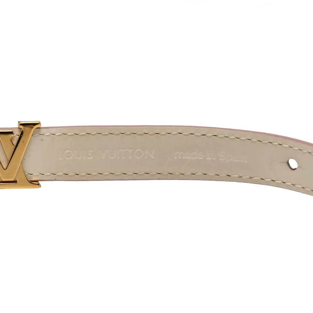 Louis Vuitton Leather LV Iconic Bracelet Pink Leather Very good - Box View