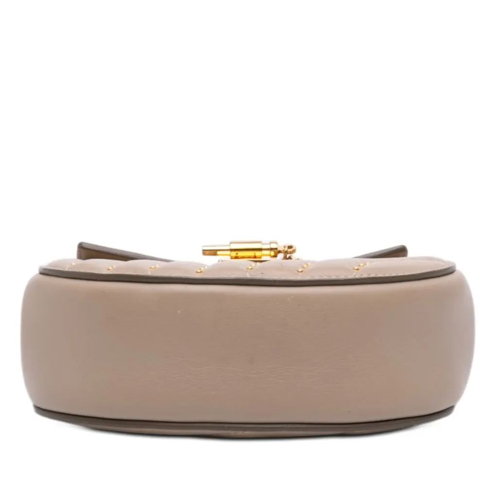 Chloé Mini Studded Leather Drew Bijou Satchel Brown Leather Very good - Inside View