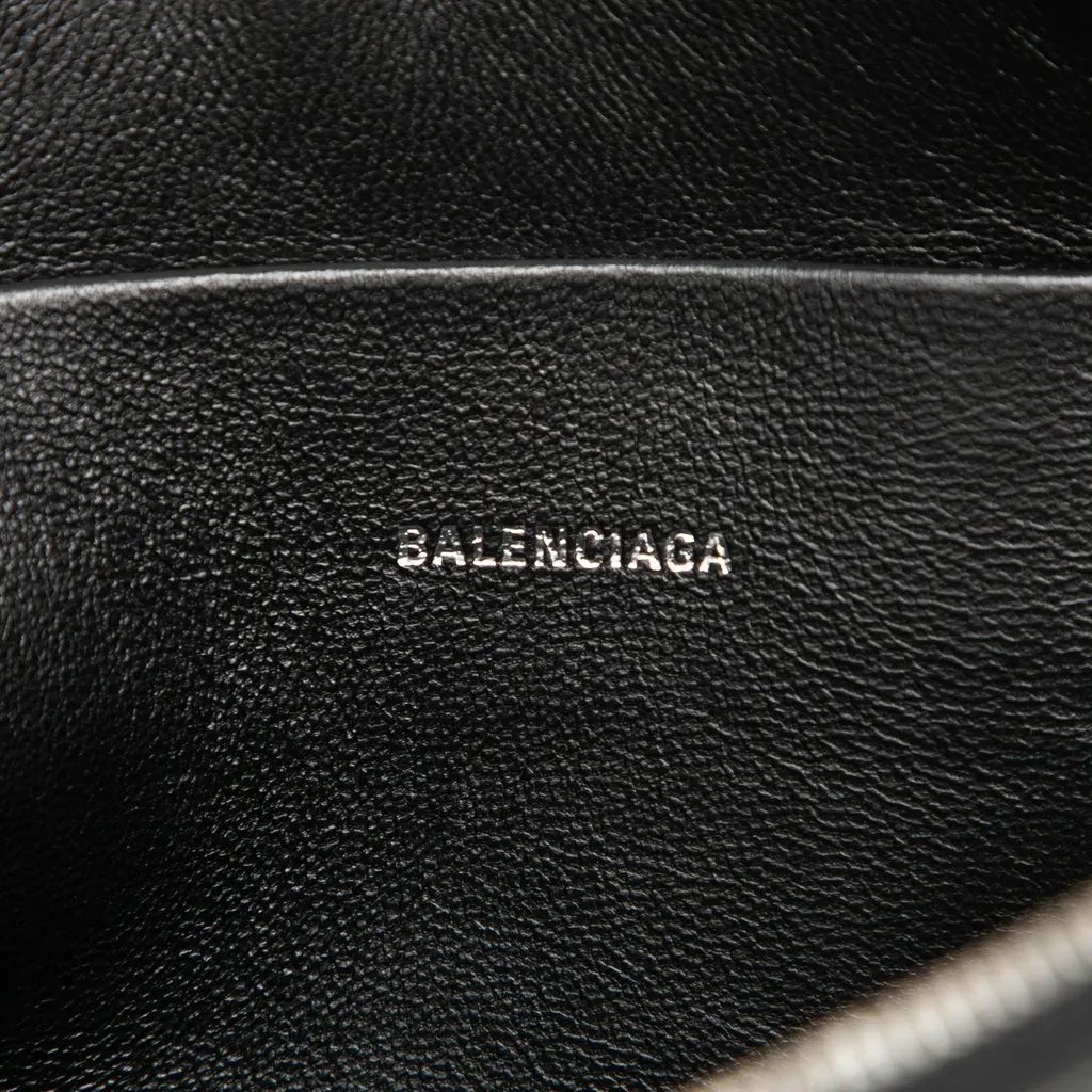 Balenciaga BB Monogram Coated Canvas Wristlet Clutch Black Canvas Very good - Box View
