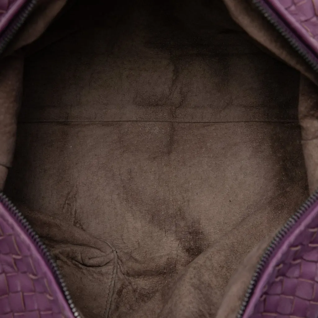 Bottega Veneta Nappa Intrecciato Montaigne Shoulder Bag Purple Leather Good - Model View