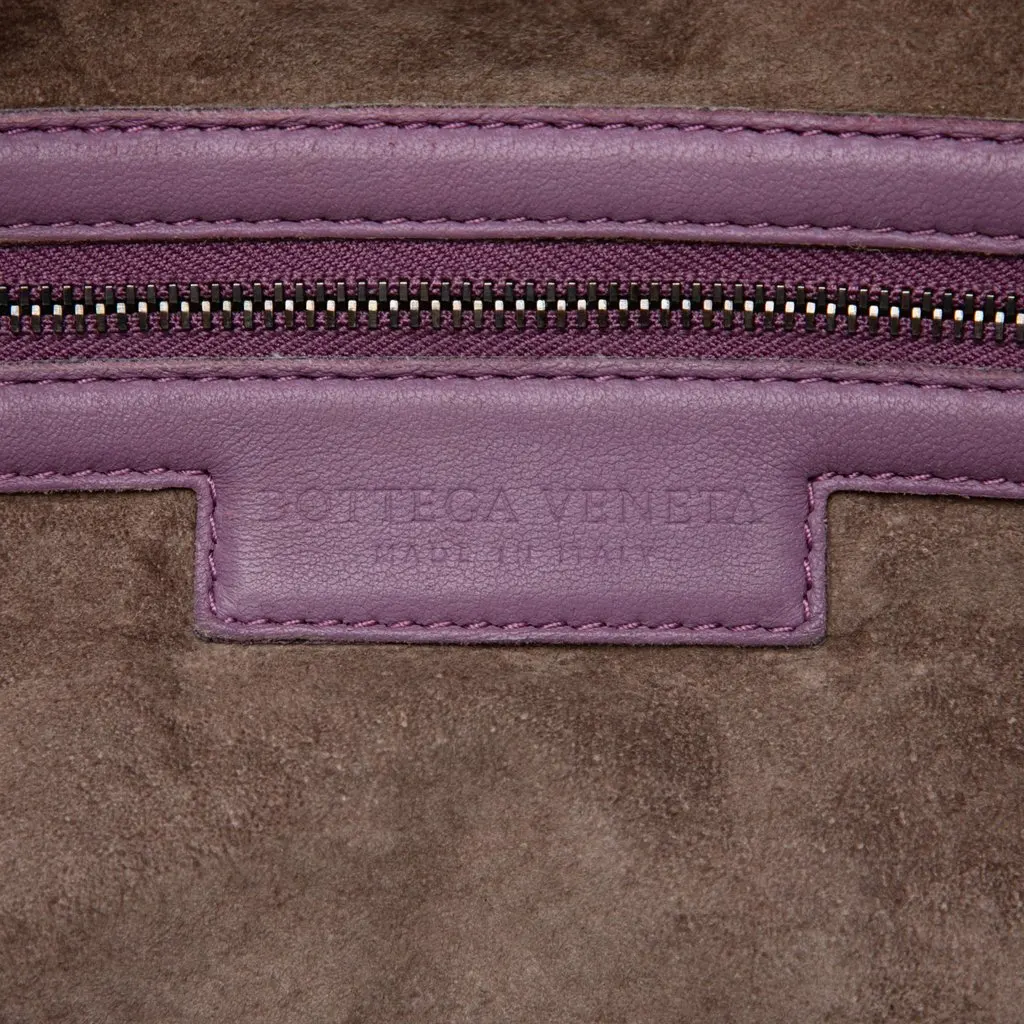 Bottega Veneta Nappa Intrecciato Montaigne Shoulder Bag Purple Leather Good - Box View