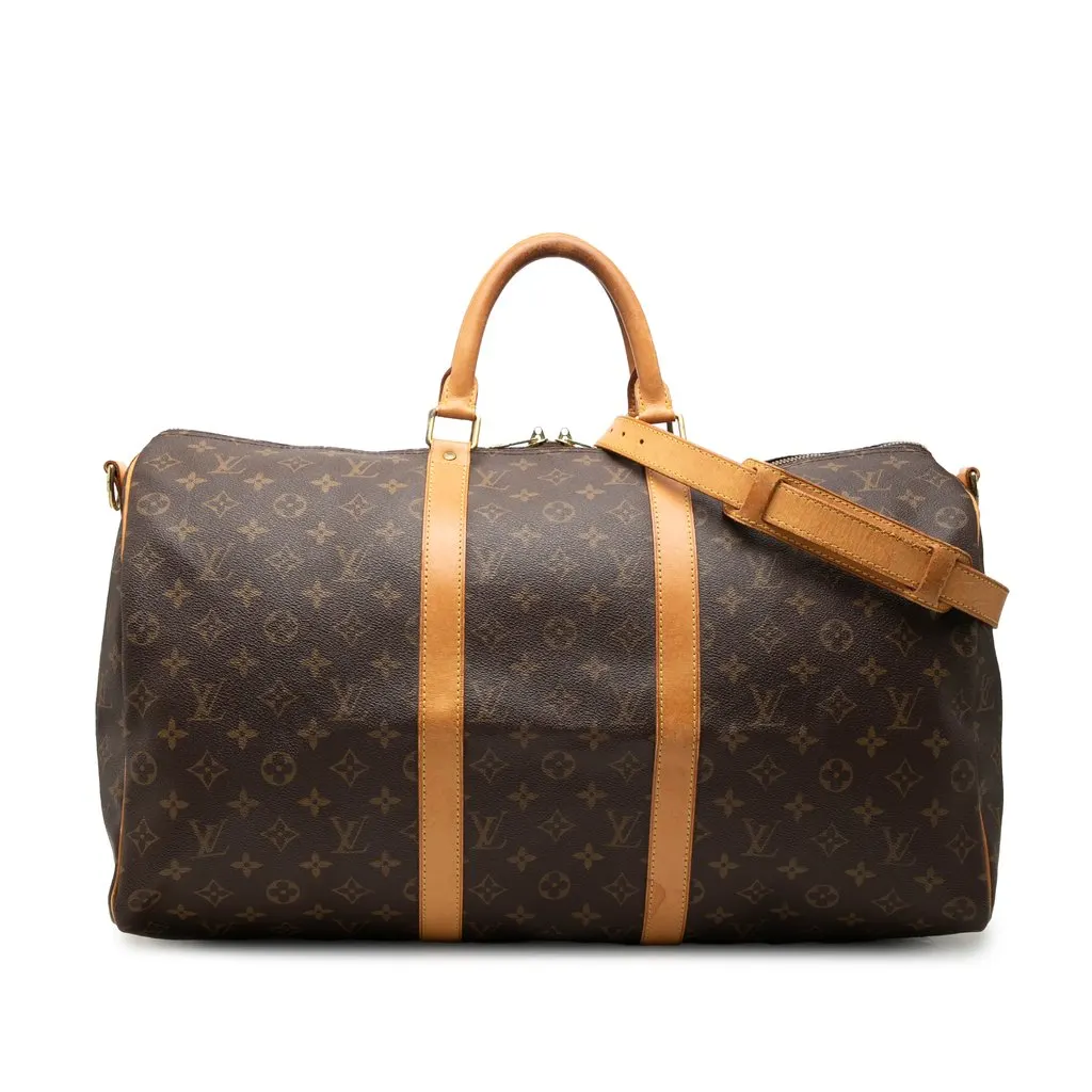 Louis Vuitton Monogram Keepall Bandouliere 50 Brown Very good - Front View