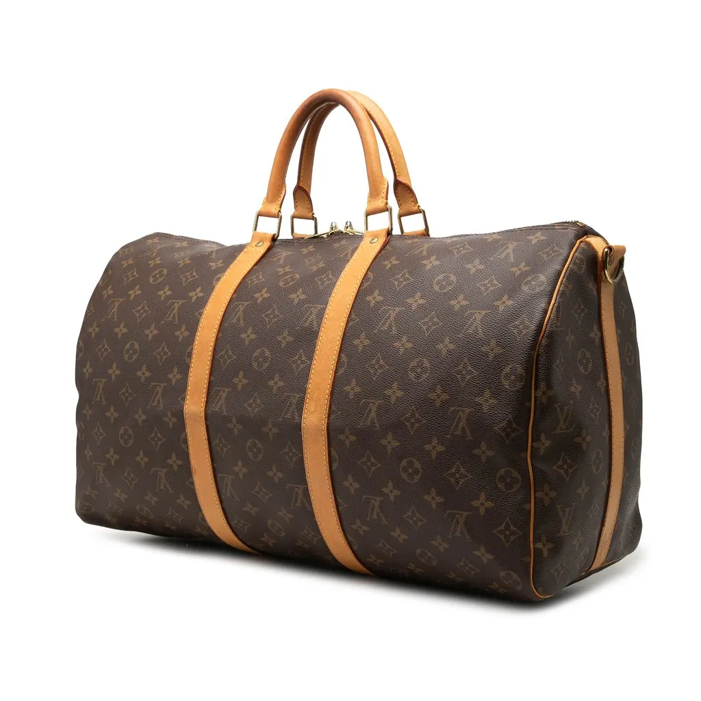 Louis Vuitton Monogram Keepall Bandouliere 50 Brown Very good - Back View