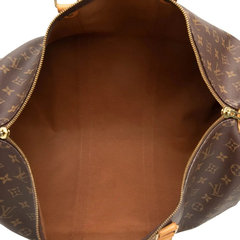 Louis Vuitton Monogram Keepall Bandouliere 50 Brown Very good - Model View