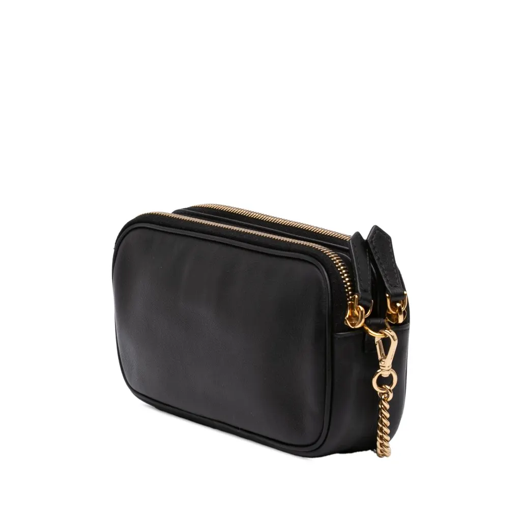 Fendi Leather Easy 2 Baguette Crossbody Black Leather Very good - Back View
