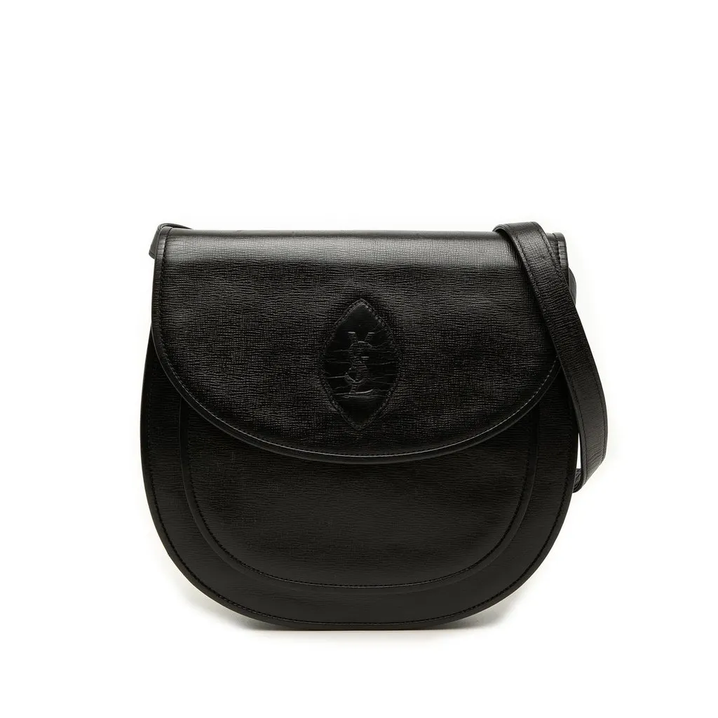 Saint Laurent Leather Crossbody Black Leather Very good - Front View