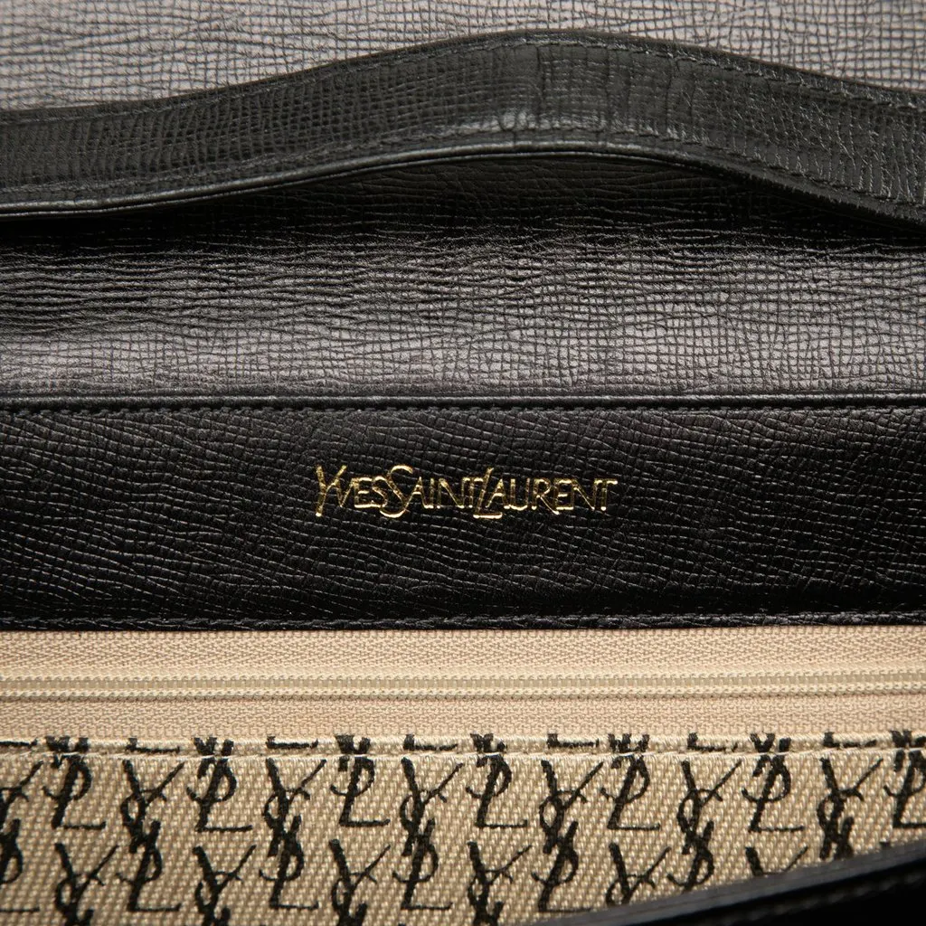Saint Laurent Leather Crossbody Black Leather Very good - Box View