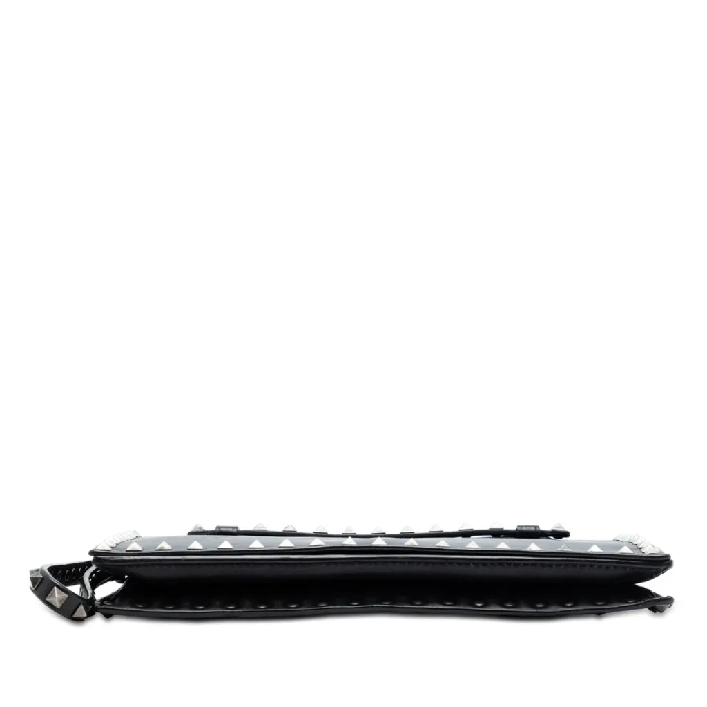 Valentino Nappa Rockstud Wristlet Clutch Black Leather Very good - Inside View