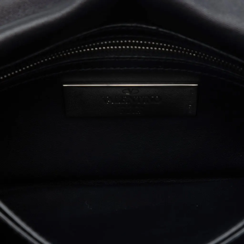 Valentino Nappa Rockstud Wristlet Clutch Black Leather Very good - Model View