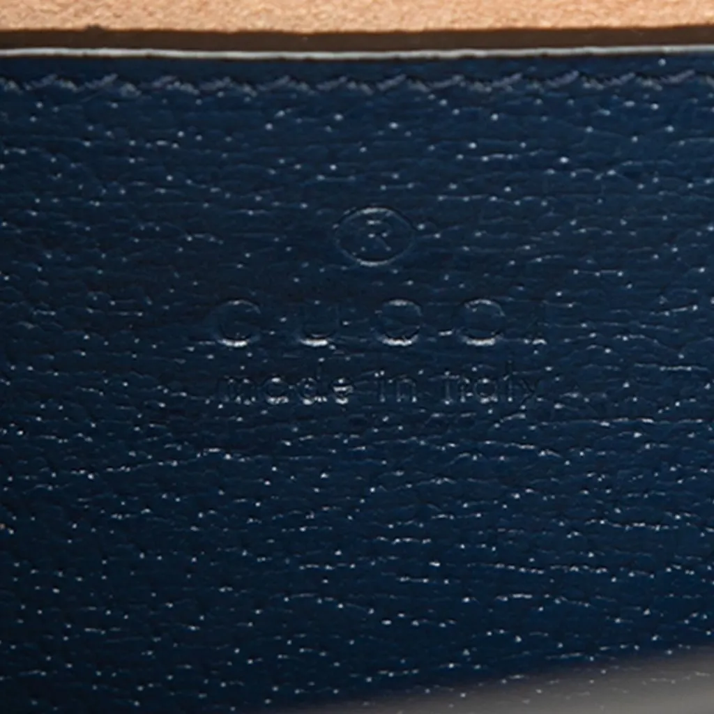 Gucci Small Calfskin Bamboo Diana Satchel Blue Leather Very good - Box View