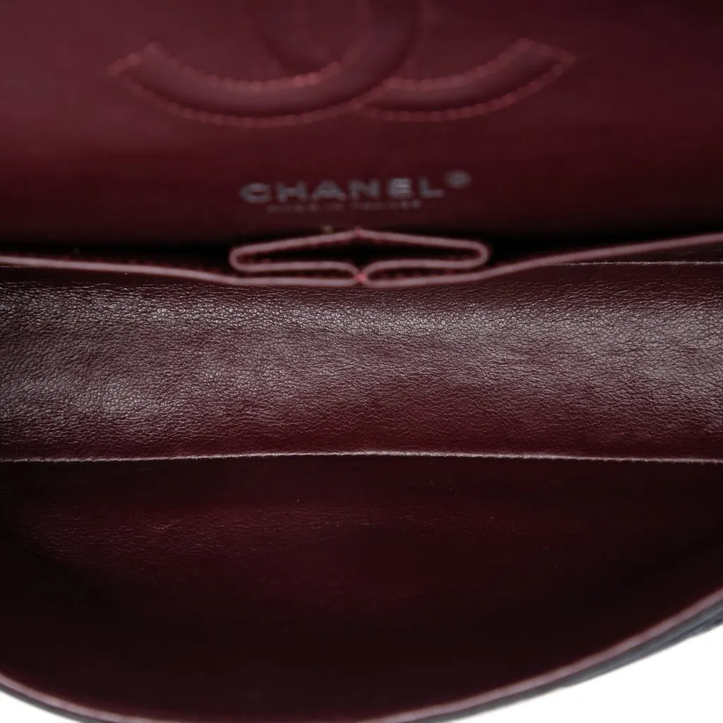 Chanel Medium Classic Lambskin Double Flap Black Leather Very good - Model View