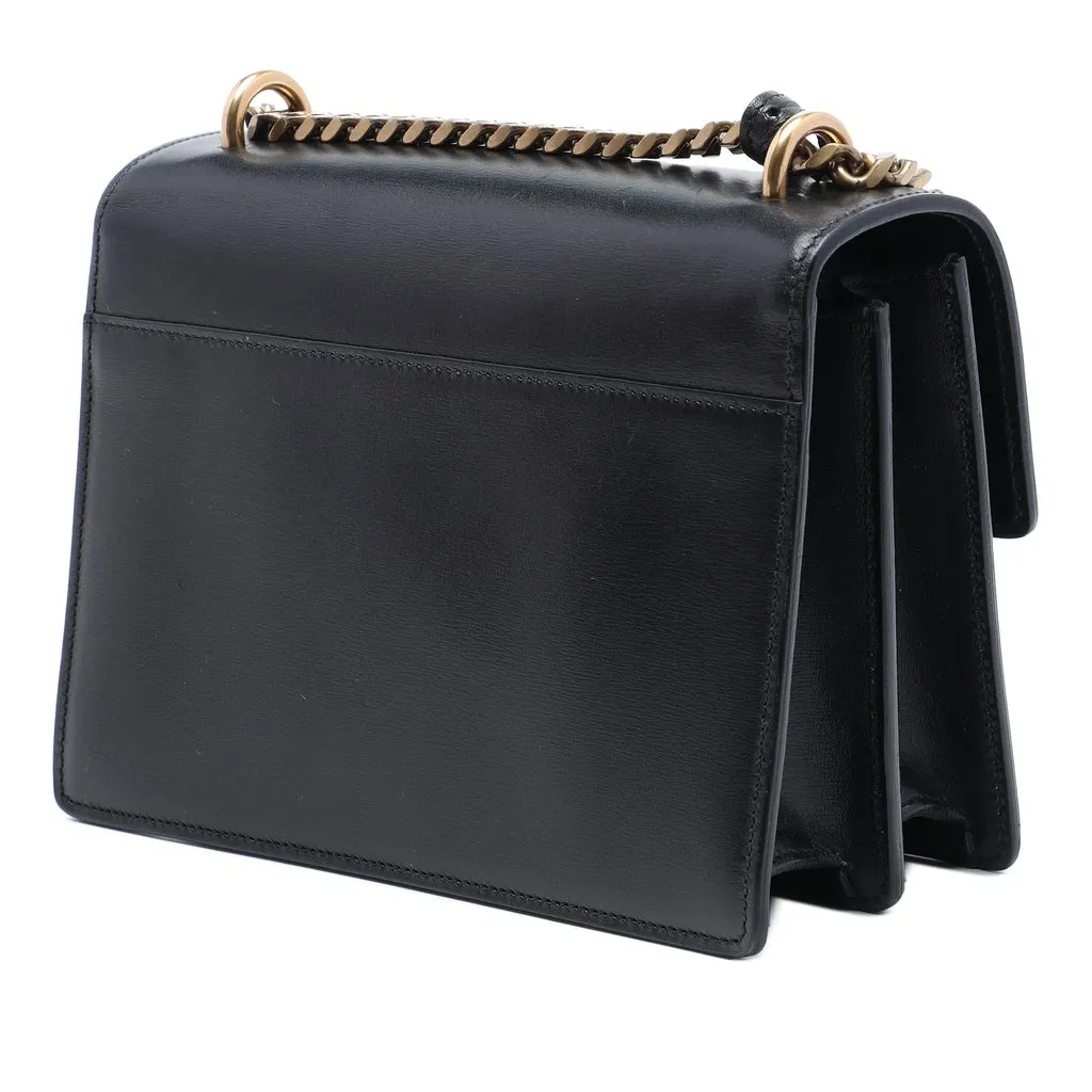 Saint Laurent Small Calfskin High School Crossbody Black Leather Very good - Back View