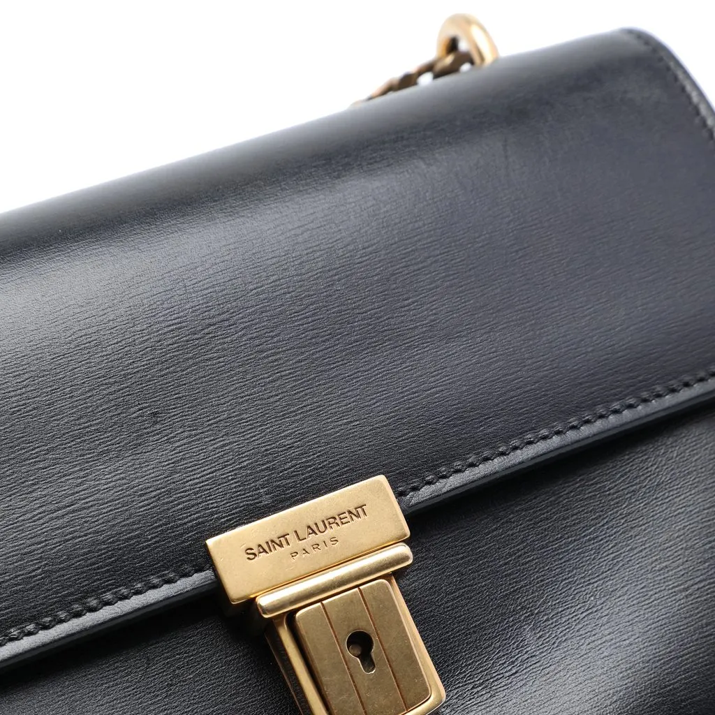 Saint Laurent Small Calfskin High School Crossbody Black Leather Very good - Box View