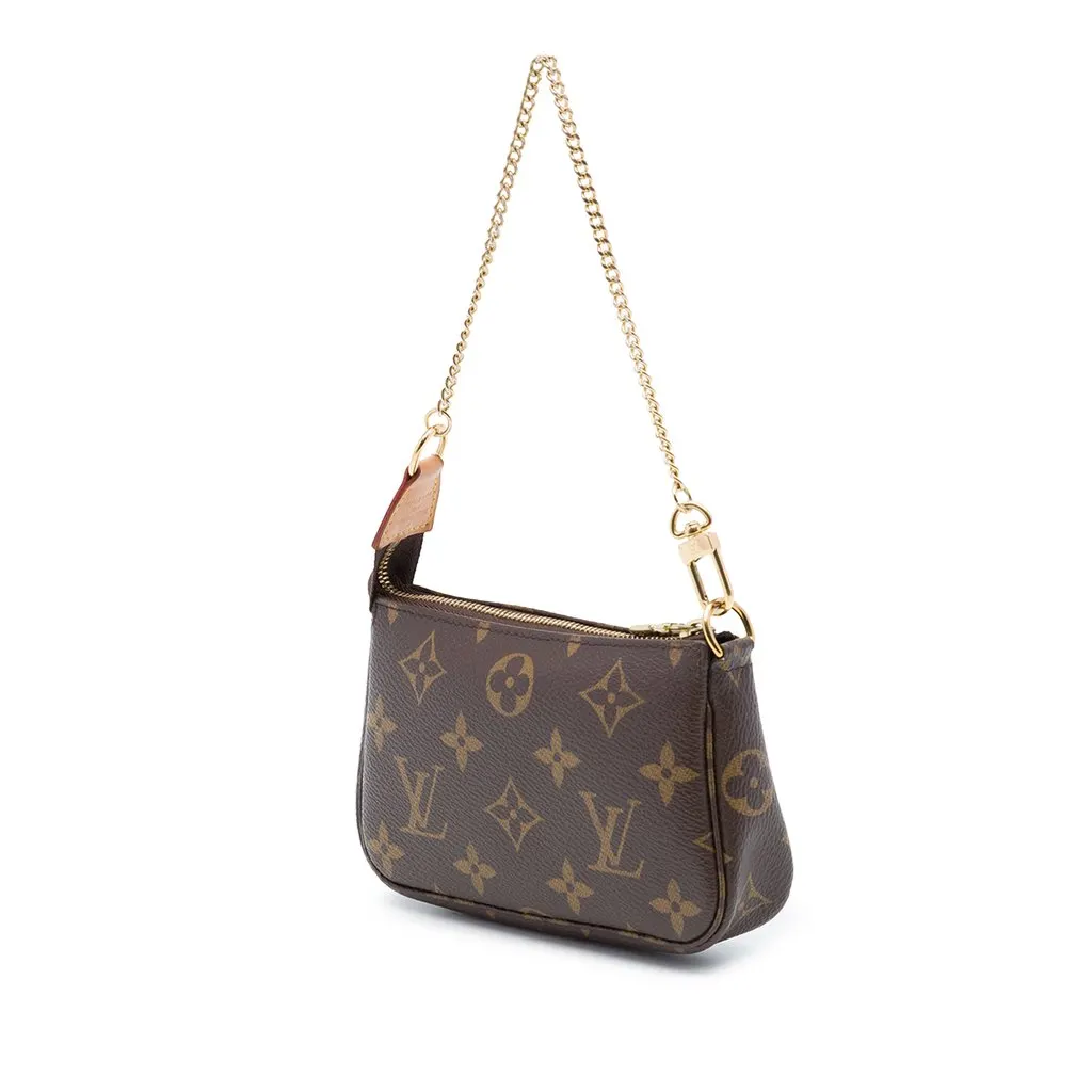Louis Vuitton Monogram Mini Pochette Accessoires Brown Very good - Back View