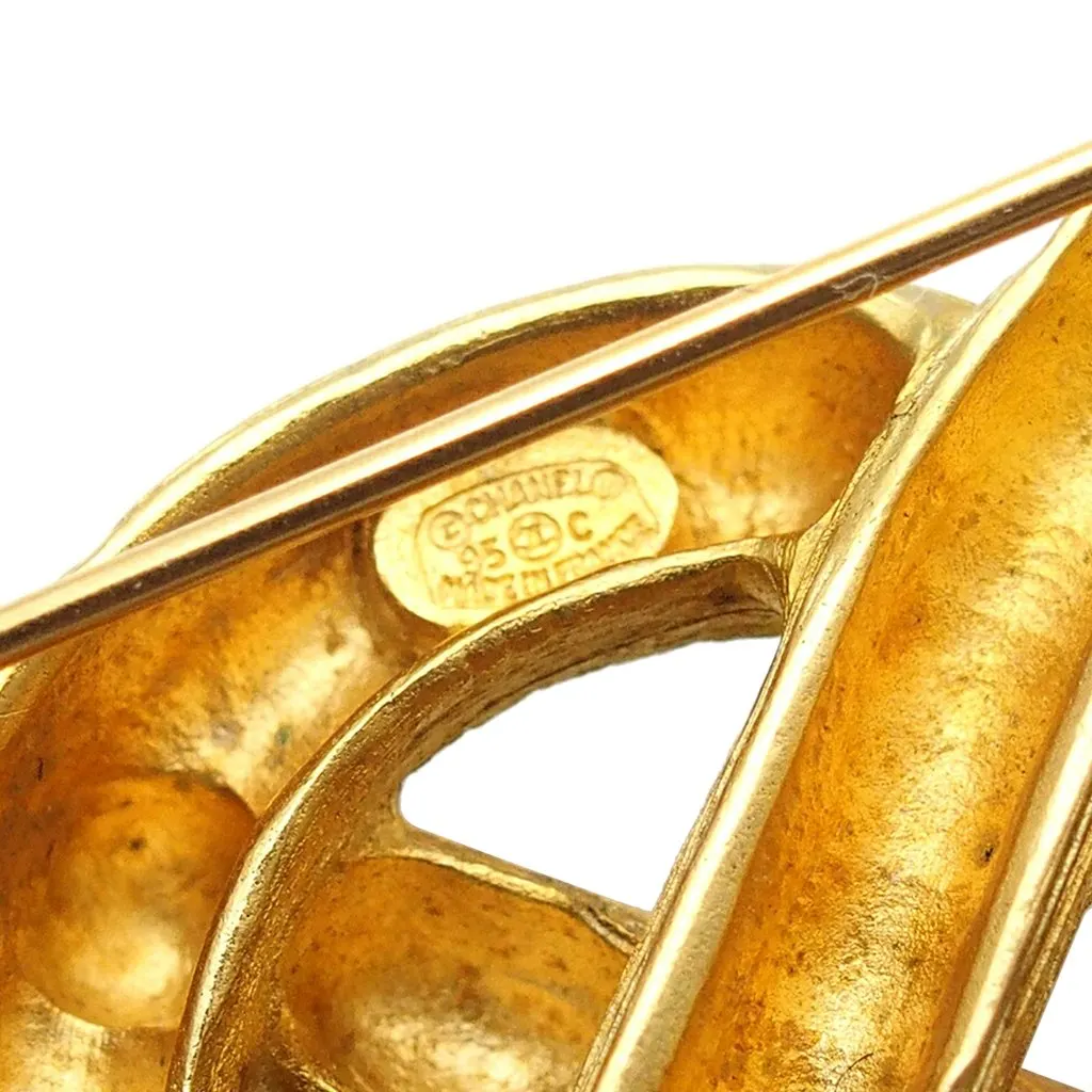 Chanel CC Gold Plated Infinity Brooch Gold Metal Very good - Box View