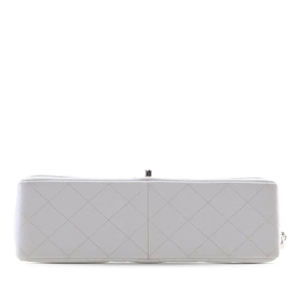 Chanel Jumbo Classic Caviar Double Flap White Leather Very good - Inside View