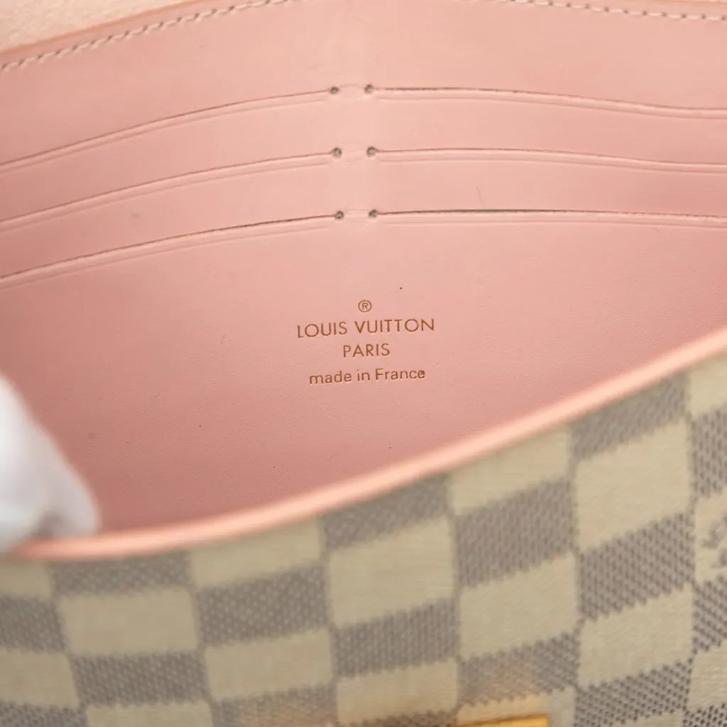 Louis Vuitton Damier Azur Croisette Wallet on Chain White Good - Box View