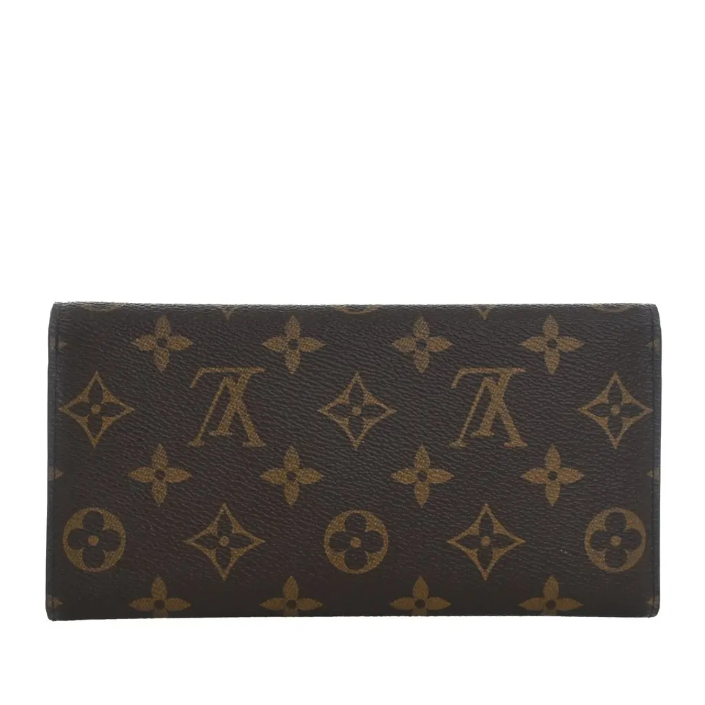 Louis Vuitton Monogram Josephine Long Wallet Brown Very good - Back View