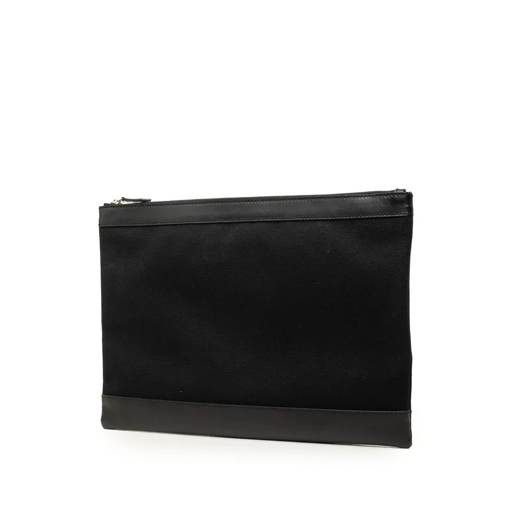 Balenciaga Canvas Navy Clip Clutch L Black Very good - Back View