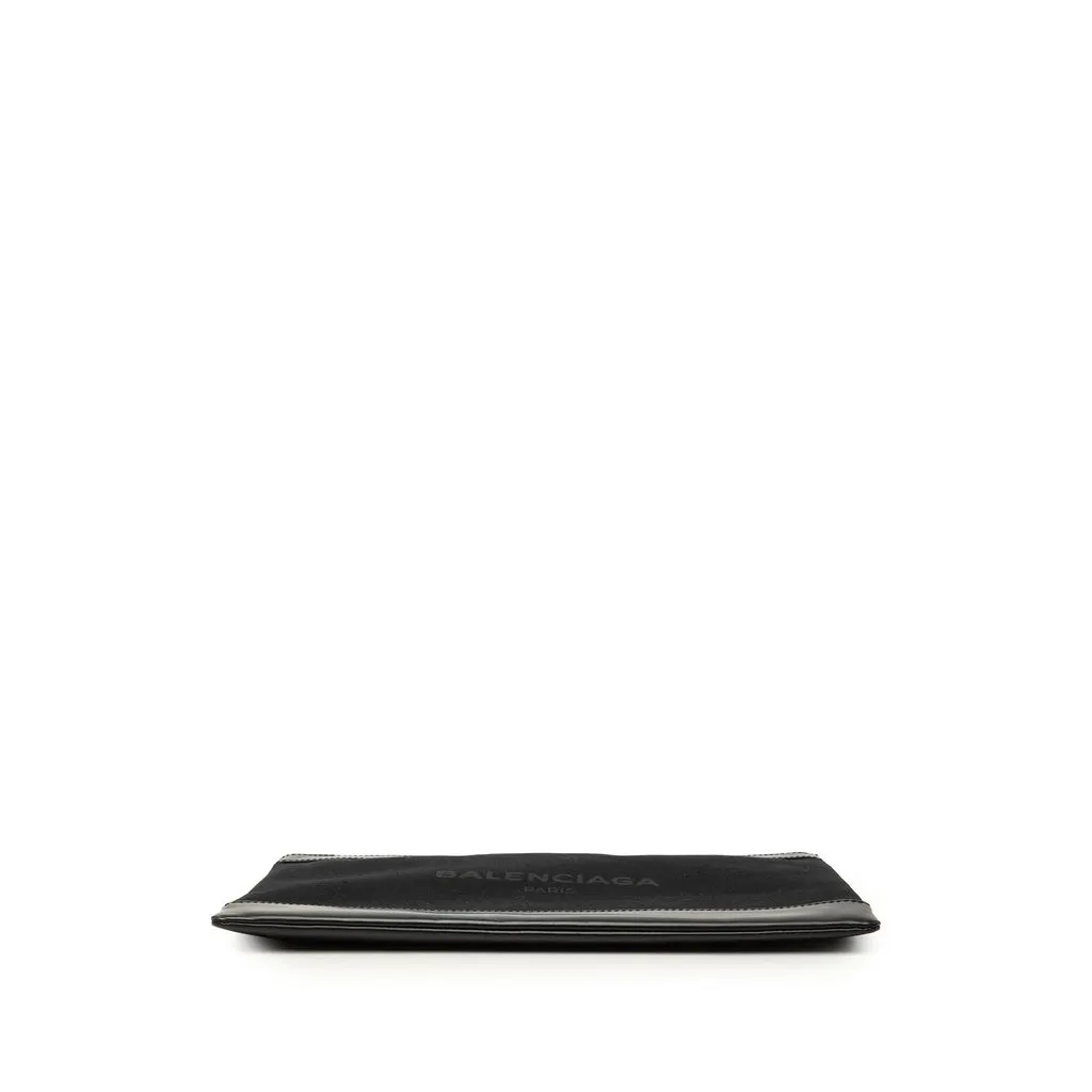 Balenciaga Canvas Navy Clip Clutch L Black Very good - Inside View