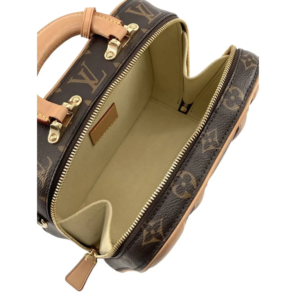 Louis Vuitton Monogram Valisette PM Brown Canvas Good - Model View
